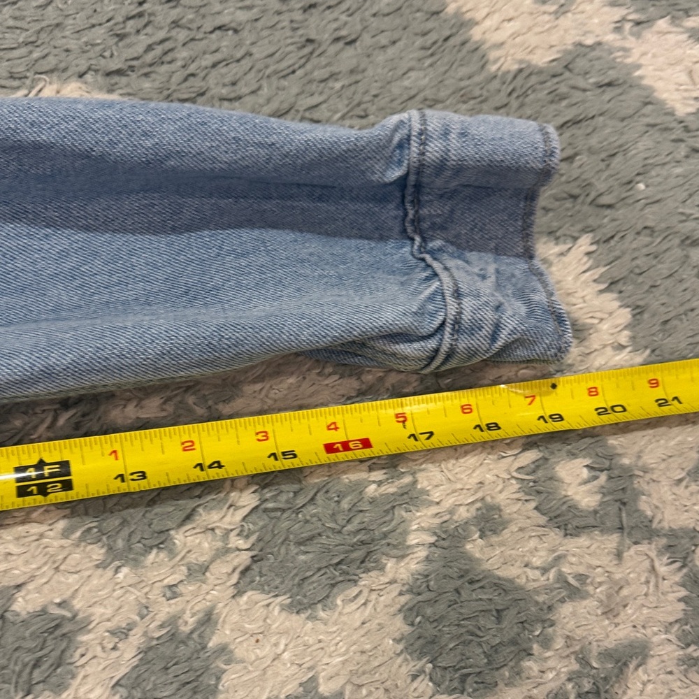 Old Navy Womens wow relaxed Light Blue Denim Jacket medium tall - Picture 9 of 12